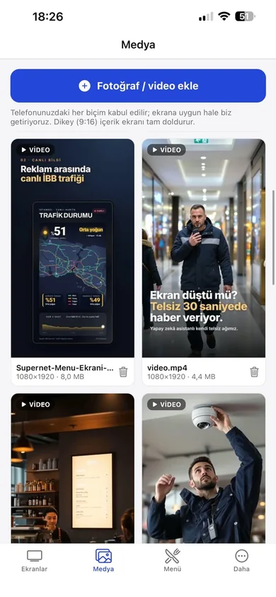 Medya yükleme